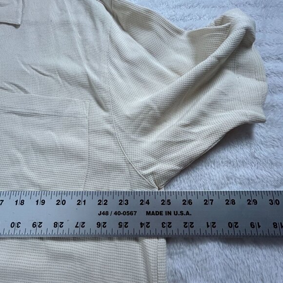 Tommy Bahama Mens Beige Short Sleeve 100% Silk Button-Up Camp Shirt XL Casual - Picture 6 of 7